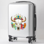 Buffalo Skull Native American Emblem Sticker (Koffer)
