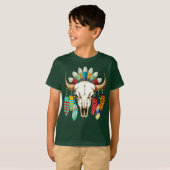 Buffalo Skull Native American Emblem T-shirt (Voorkant volledig)