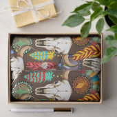 Buffalo Skull Native American Emblem Tissuepapier (Geschenk)