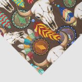 Buffalo Skull Native American Emblem Tissuepapier (Detail)