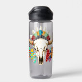 Buffalo Skull Native American Emblem Waterfles (Achterkant)