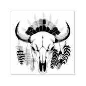 Buffalo Skull Native American Emblem Zelfinktende Stempel (Design)