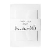 Buffalo Skyline Belly Band, 2"x11.5" Uitnodigingen Wikkel (Voorkant Voorbeeld)