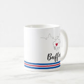 Buffalo Skyline Bills Illustratie Koffie Mok (Voorkant rechts)