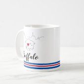 Buffalo Skyline Bills Illustratie Koffie Mok (Voorkant links)