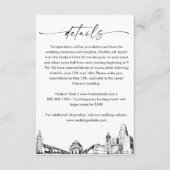 Buffalo Skyline bruiloft details Kaart, 3.5x5 Informatiekaartje (Voorkant)