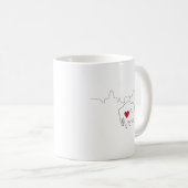 Buffalo Skyline Illustration Coffee Mok (Voorkant rechts)