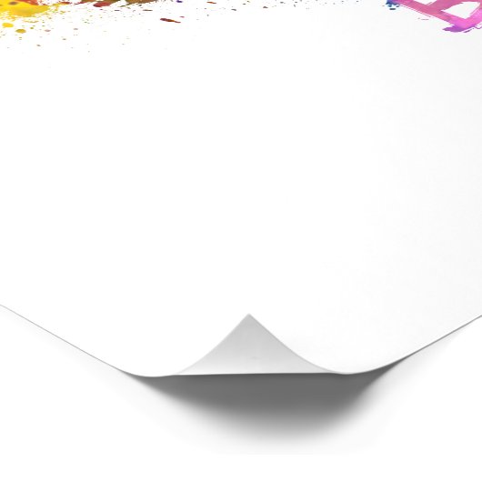 Buffalo skyline in watercolor foto afdruk (Hoek)