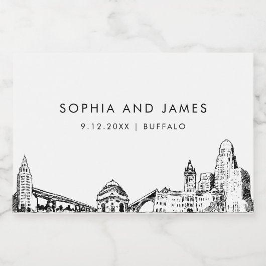 Buffalo Skyline Mini Sparkling Wijnetiket (Enkel label)