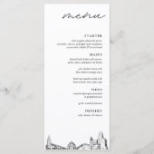 Buffalo Skyline Modern Huwelijksdiner Menu (Voorkant)