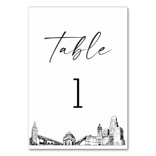 Buffalo Skyline Tafelnummer 3.5x5 Kaart (Achterkant)