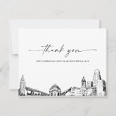 Buffalo Skyline trouwfoto dank u kaart (Voorkant)