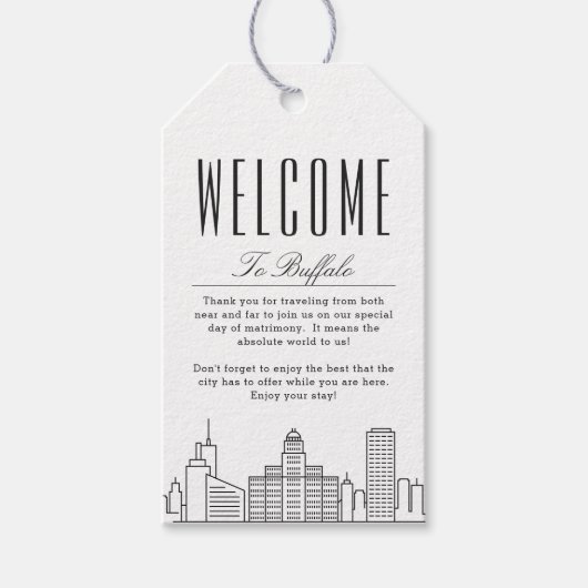 Buffalo Skyline | Welkomstberichten — Labels Cadeaulabel (Voorkant)