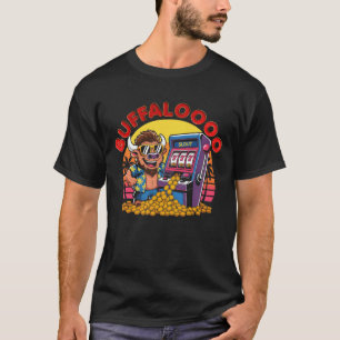 Buffalo Slot Machine Casino Jackpot met Munten T-shirt