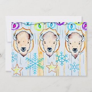 Buffalo Sneeuwvlok Kerstmis Kaart