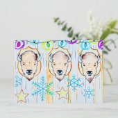 Buffalo Sneeuwvlok Kerstmis Kaart (Staand voorkant)