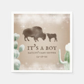 Buffalo Snow Desert Cactus Boy Baby shower servett Servet (Voorkant)