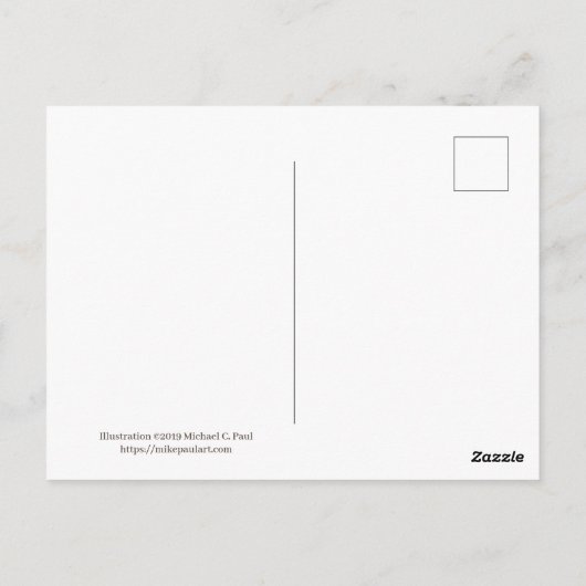 Buffalo Snowman Briefkaart (Achterkant)