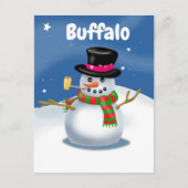 Buffalo Snowman Briefkaart (Voorkant)