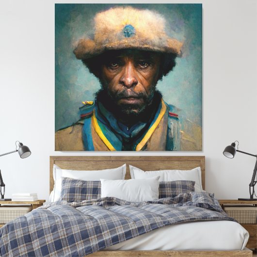 Buffalo Soldaat II Canvas Afdruk (Insitu (Slaapkamer))