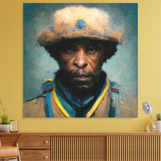 Buffalo Soldaat II Canvas Afdruk (Insitu (Woonkamer))