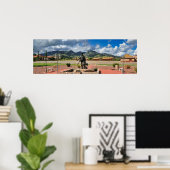 Buffalo Soldaat op Edge of Old Post - 12x36 Poster (Thuiskantoor)