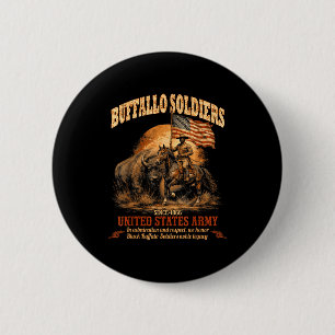 Buffalo soldaten, Afro-Amerikaanse zwarte geschied Ronde Button 5,7 Cm