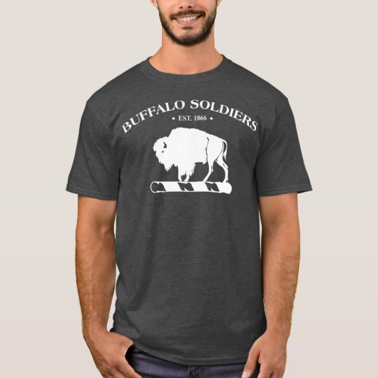 Buffalo Soldaten Burgeroorlog Zwarte Geschiedenis T-shirt (Voorkant)