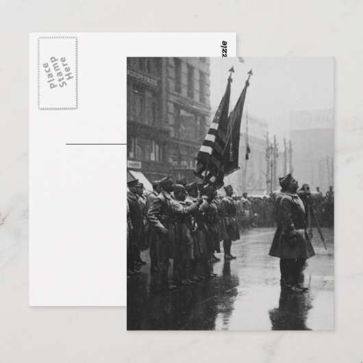 "Buffalo" soldaten die kleuren teruggeven - 1919 Briefkaart (Voorkant / Achterkant)