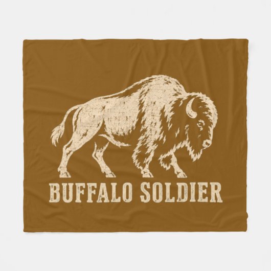 Buffalo Soldier Fleece Deken (Voorkant (Horizontaal))