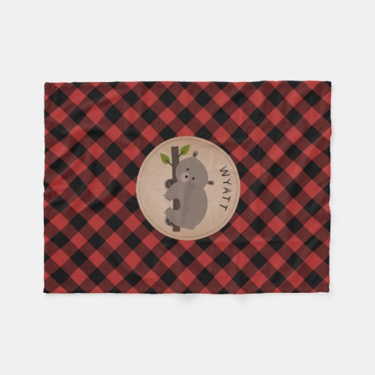 Buffalo Spatslang Beer Kinder flessenbak Fleece Deken (Voorkant (Horizontaal))