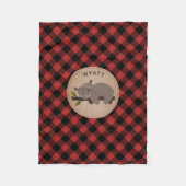 Buffalo Spatslang Beer Kinder flessenbak Fleece Deken (Voorkant)