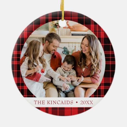 Buffalo speelde twee foto kerst ornament (Achterkant)