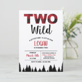 Buffalo speelde tweede verjaardagsuitnodiging twee kaart (Staand voorkant)