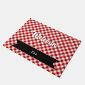 Buffalo Speld Rood wit Deurmat (Schuin)