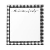 Buffalo Spelde Black White Script-naam Notitieblok (Voorkant)