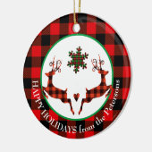 Buffalo-speldeer Keramisch Ornament (Links)