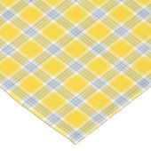 Buffalo-spelden in geel, wit en marineachtig tafelkleed (Gekanteld)