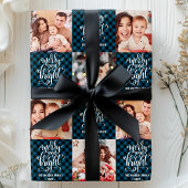 Buffalo-speldenmakerij en heldere kerstfoto cadeaupapier