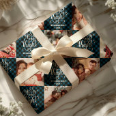 Buffalo-speldenmakerij en heldere kerstfoto cadeaupapier