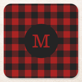 Buffalo speldenmonogram kartonnen onderzetters