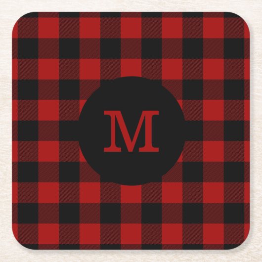 Buffalo speldenmonogram kartonnen onderzetters (Voorkant)