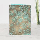 Buffalo-speldenrendierensnowflakes gevouwen kaart (Achterkant)