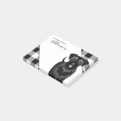 Buffalo Spelzwarte Schnauzer met roze Tongue Post-it® Notes (Schuin)