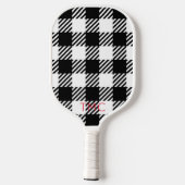 Buffalo Spond Black White Red Initialen Sports Pickleball Paddle (Achterkant)