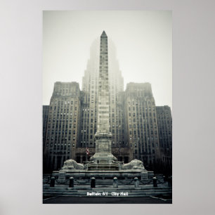 Buffalo, stadhuis NY Poster
