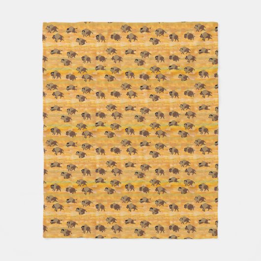 Buffalo Stampede Fleece Blanket (Voorkant)