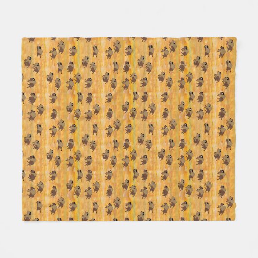 Buffalo Stampede Fleece Blanket (Voorkant (Horizontaal))