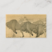 Buffalo Stampede, Savage Iowa, 1923 by Grant Wood Visitekaartje (Voorkant)