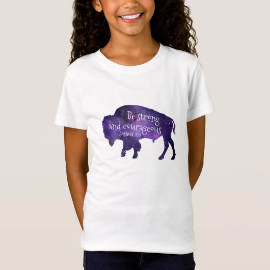 Buffalo sterk en moedig zijn t-shirt (Voorkant)
